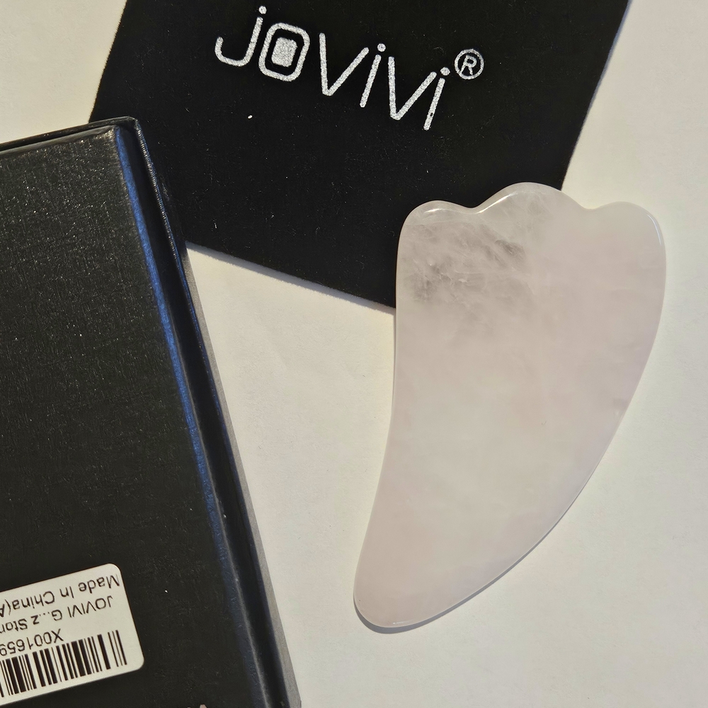 NWT Gua Sha Pink Quartz Facial Tool Massage - Picture 7 of 11